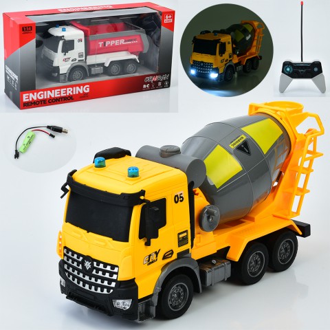 Бетонозмішувач на радіокеруванні, 28 см, 1:14, світло, USB, YJ-114-2-116-1 (В асортименті)