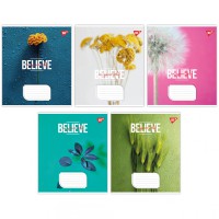 Зошити учнівські 24 аркуша клітинка Yes Believe in yourself, 20 шт. в упаковці