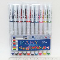 Набір гелевих ручок J.Otten, білий корпус, EA777-10 10 кольорів