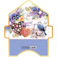 Листівка КЛЗ 24-73 Гліттер (В асортименті), 5 шт. в упаковці