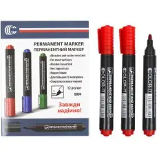 Маркер перманентний червоний Diamont C 12 шт JX-8004червоний