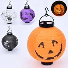 Ліхтарик Хелловін/Halloween, 20см, світло, 4 види, на бат-ці, в п/е 20-20-4см /100/