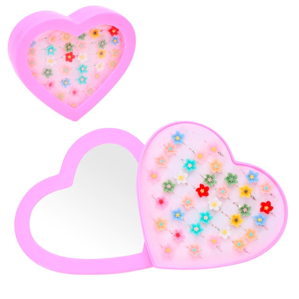 Каблучка метал, квітка, 36шт в кор.(серце), 15,5-14-3,5см /2/72/