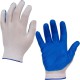 Рукавички робочі біло-сині прогумовані B-10, 4 шт в уп