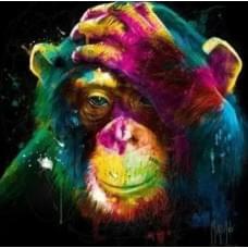 Алмазна мозаїка за номерами 40*50 "Орангутанг" карт уп. (полотно на рамі)