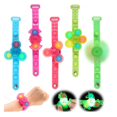 Браслет спінер Pop It 22 см, світло, на батарейках (В асортименті)