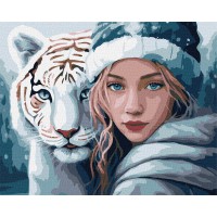 Набір для розпису по номерах Зимове тепло, 40x50 см, КНО8342