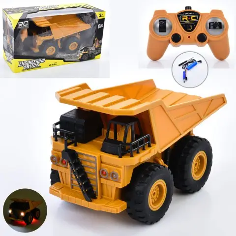 Самоскид на радіокеруванні акумулятор 22 см рухомий кузов USB LA004-1