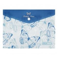 Папка конверт на кнопці ARABESKI, А5, матовий напівпрозорий, пластик, синій, ціна за 2 шт. //