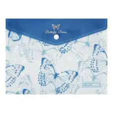 Папка-конверт на кнопці ARABESKI А5 матова напівпрозора синя (набір 2 шт) BM.3919-02