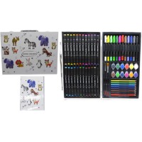 Набір для малювання 58 предметів Звірята у валізі, 34.5x27.5x5.5 см, 003