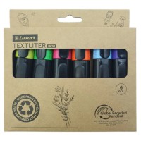 Набір флуоресцентних текстовиділювачів Luxor, 1-4.5 мм, 6 шт. (В асортименті)