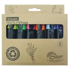 Набір флуоресцентних текстовиділювачів Luxor, 1-4.5 мм, 6 шт. (В асортименті)