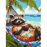 Набір для розпису по номерах Тропічний відпочинок, Ideyka, 30x40 см, КНО6652