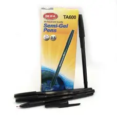 Ручка масляная Beifa, 0.5 мм, черная, 12 шт.