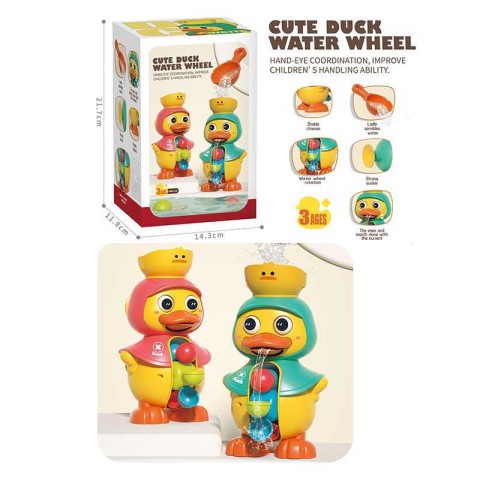 Гра для ванни Каченя, 2 кольори, водяний млин, лійка
