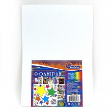 Фоамиран EVA 1.7±0.1MM "Белый" GLITTER HQ A4 (21X29.7CM) с клеем10PC/OPP