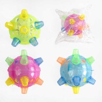 М'яч музичний зі світлом стрибає (в асортименті) 4688