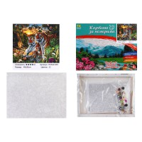 Набір для розпису по номерах Сім'я тигрів, TK Group, 30x40 см, 31893