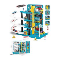 Ігровий паркінг 3-рівневий механічний ліфт спіральні траси 3 машинки наліпки 652J44