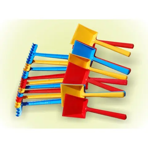 Лопатки з граблями великими Бамсик, по 10 шт. в сітці, 24x9 см