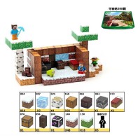 Конструктор магнітний Minecraft, LZCK026, 132 деталі, фігурки героїв, 28x18x5 см