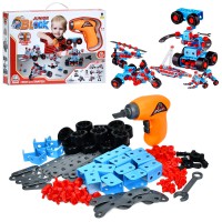 Конструктор на шурупах 10в1 (транспорт, робот), 286 деталей, шурупокрут з рухливою насадкою, 661-301