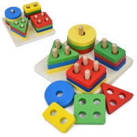 Геометрика дерев'яна 16 деталей Limo Toy MD1352