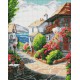 Набір з алмазною мозаїкою на підрамнику Місто біля моря Ideyka AMO7717, 40x50 см