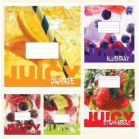 Зошити учнівські 36 аркушів клітинка Тверда ТЕ21408 Фрукти, 20 шт. в упаковці