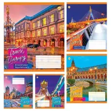 Тетради ученические 18 листов клетка Тверда Travel, 20 шт. в упаковке