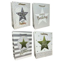 Набір подарункових пакетів H. Birthday, картон, 31x42x12 см, 4 шт. в упаковці, BL2402-203