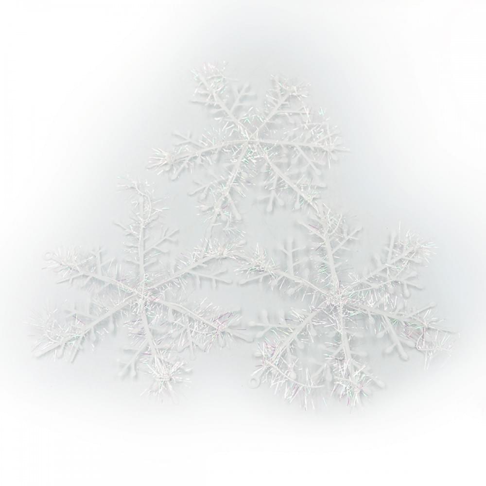 Ялинкова прикраса "Сніжинки" 3шт. 13см ОРР/етик. ціна за 4 шт. //