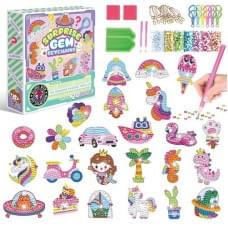 Алмазна мозаїка дитяча у винляді адвент-календаря, 24 брелоки, 24 кріплення, 2 таці, 2 стилуси 21007M