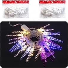 Гірлянда електрична "Бурульки" 20шт 4М LED кольорова D-23