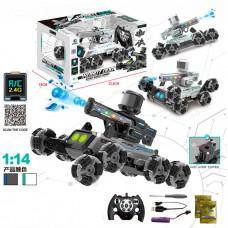 Р/К танк 2,4G, акум, 1:14, собака, 27см, стріляє водяними кулями, колеса-ролики, трюкова, музика, світло, USBзарядне, 2 кольори, в кор-ці,33-21-18см /9/