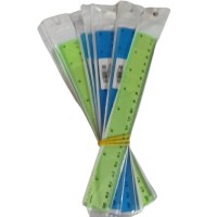 Лінійка прозора, Х, 200 мм, 10 шт. в упаковці