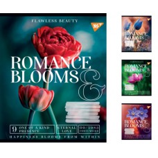 Зошити учнівські формату А5 36 аркушів клітинкаYES Romance blooms,15 шт. в упаковці