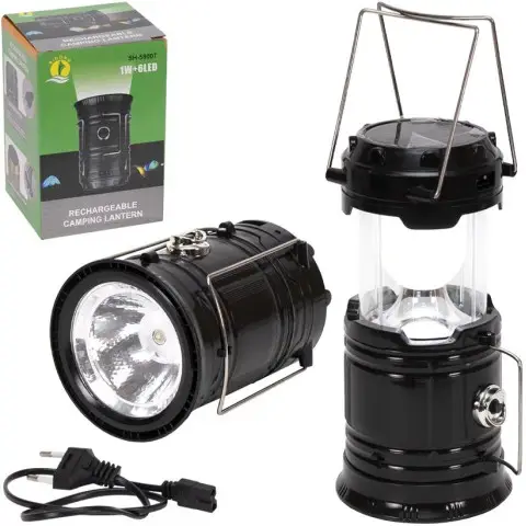 Ліхтар кемпінговий на сонячній батареї SH-5800T з PowerBank