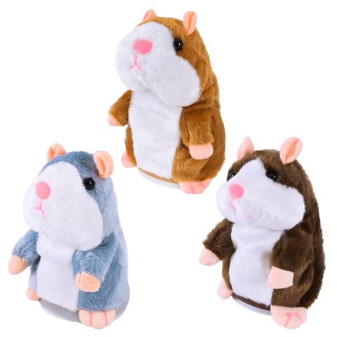 М’яка інтерактивна Хом’як, повторюшка, 8x8x14 см (В асортименті)