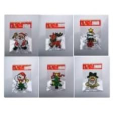 Наклейки для окон силикон "New year" 20*24см 1шт/этик