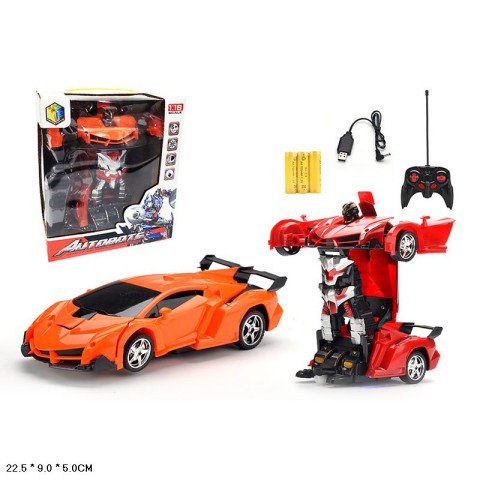 Машина-трансформер на радіокеруванні, акумулятор, світлові ефекти, USB-зарядка, 22.5x9x5 см, 27-1KX