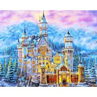 Алмазна мозаїка на підрамнику Казковий будинок 40×50 см 70593_BGLE