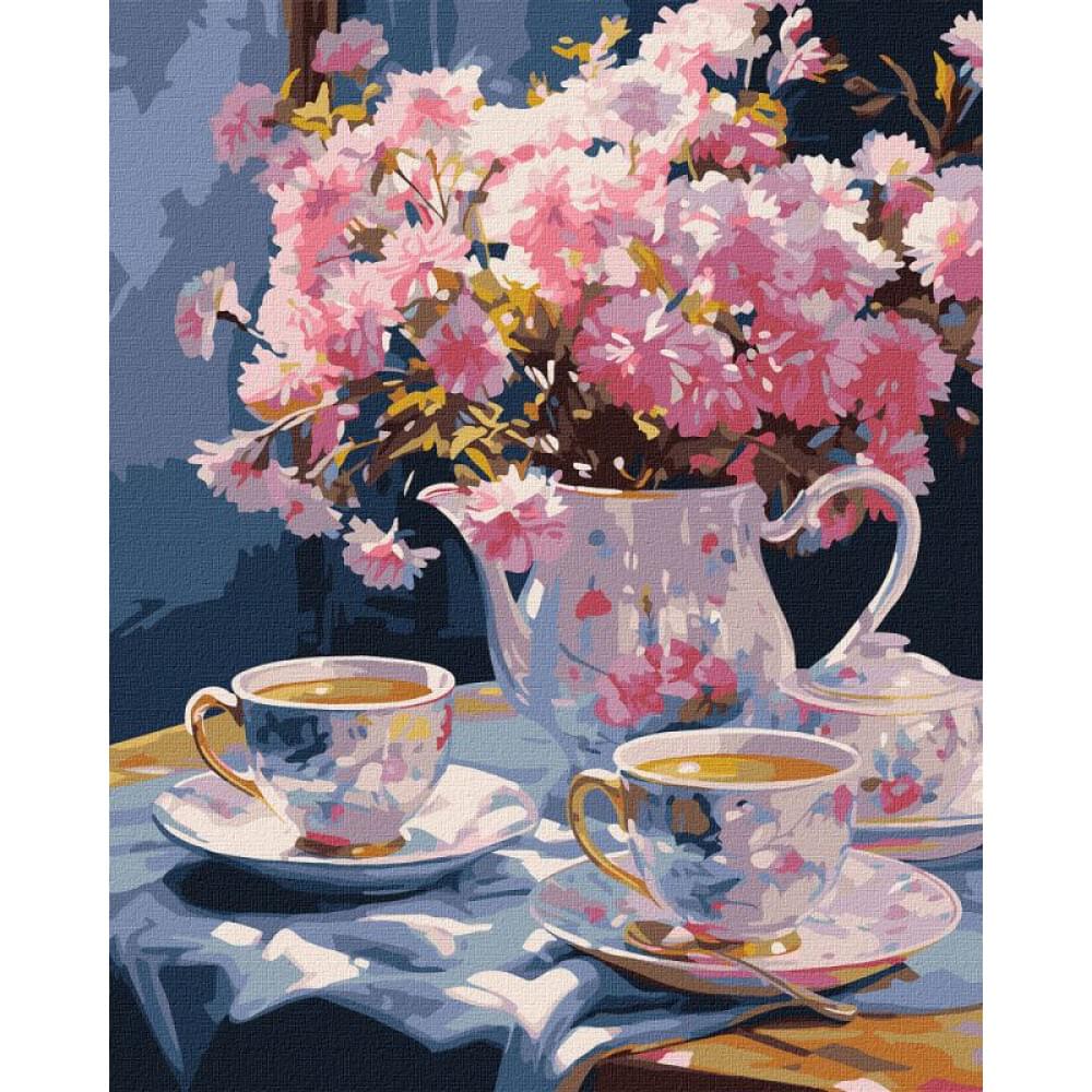 Набір для розпису по номерах. "Вишукане чаювання" 40х50см КНО5684