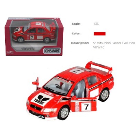 Модель Mitsubishi Lancer Evolution VII метал інерція двері KT5048W