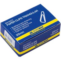 Скріпки нікельовані BM.5007, 25 мм, 100 шт., 10 упаковок