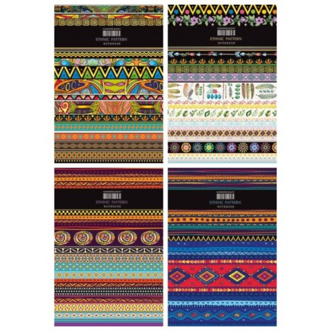 Блокнот, 70 г, інтегральна обкладинка, А5, 80 аркушів, лінія, дизайн 16283-16286 (В асортименті)