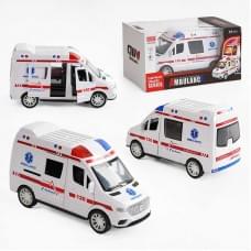 Машина елодія, підсвічування, колесо вільного ходу, гумові шини, відкриваються двері, в кор. /48/