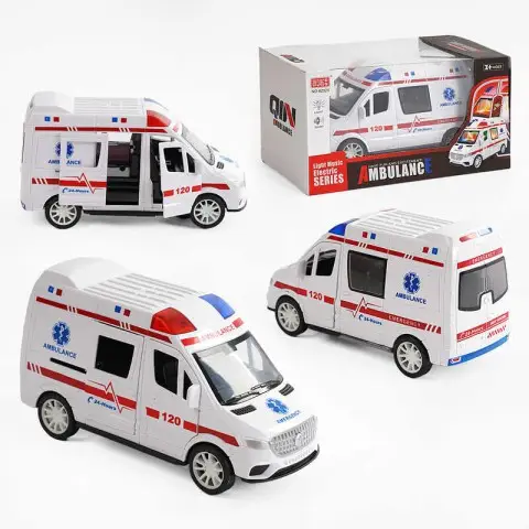 Машина мелодія підсвічування колесо вільного ходу гумові шини двері відкриваються 62925