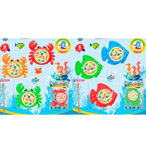 Риболовля, 1 вудка, ігрове поле-заводне, 8 рибок, 66681A-66682A (В асортименті)